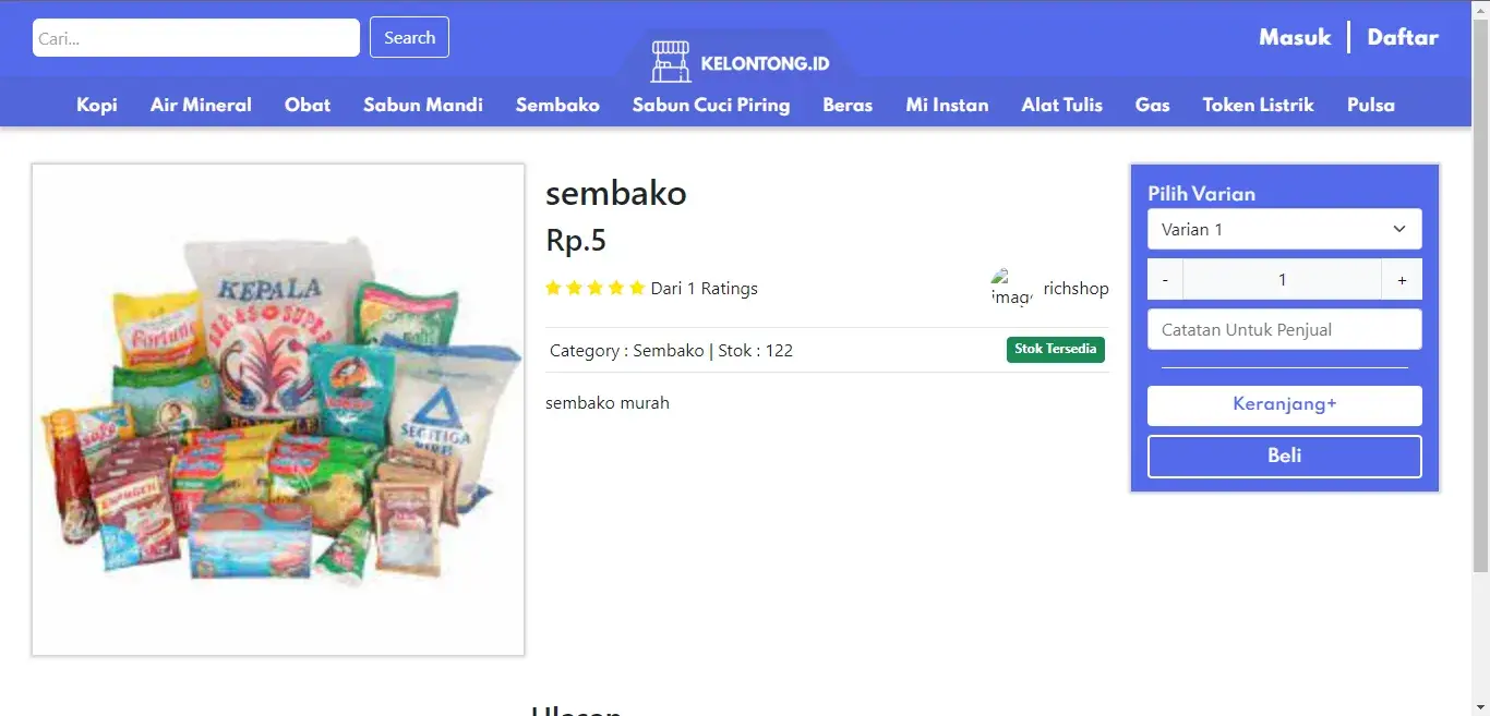 kelontong.id, screen 3